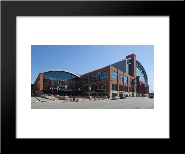 Bankers Life Fieldhouse 20x24 Black Modern Wood Framed Art Print Poster