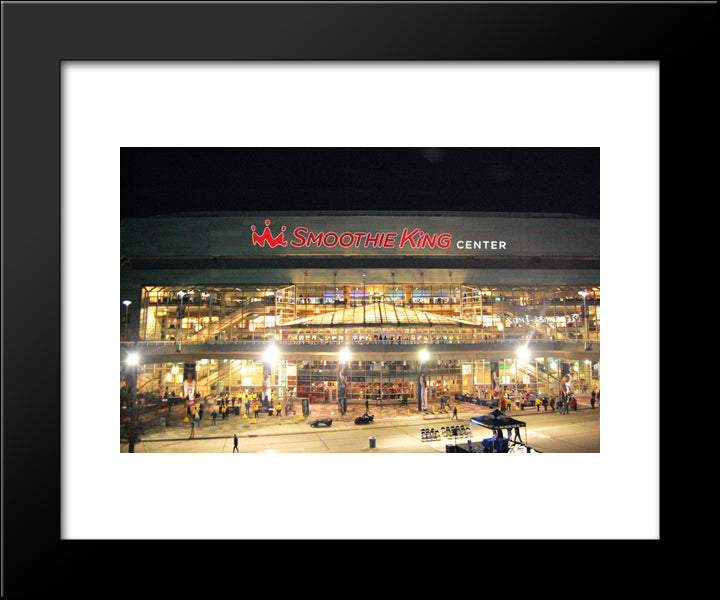 Smoothie King Center 20x24 Black Modern Wood Framed Art Print Poster