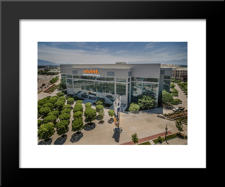 Vivint Smart Home Arena 20x24 Black Modern Wood Framed Art Print Poster