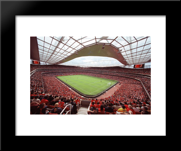 San Paolo Stadium 20x24 Black Modern Wood Framed Art Print Poster