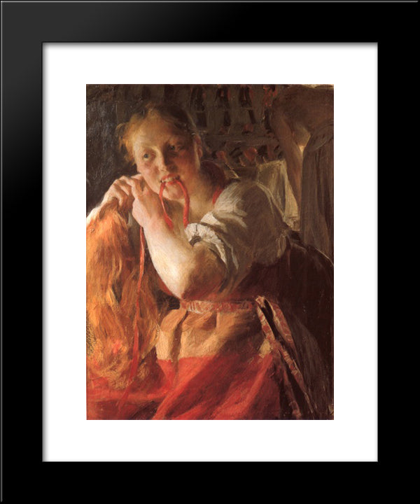 Margit 20x24 Black Modern Wood Framed Art Print Poster by Zorn, Anders