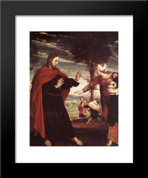 Do Not Touch Me 20x24 Black Modern Wood Framed Art Print Poster by Holbein the Younger, Hans
