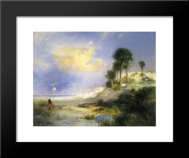 Fort George Island, Florida 20x24 Black Modern Wood Framed Art Print Poster by Moran, Thomas