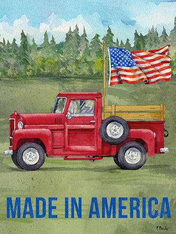 Freedom Farm Vertical II Black Modern Wood Framed Art Print by Brent, Paul