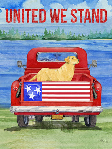 Freedom Lake Truck II Black Ornate Wood Framed Art Print with Double Matting by Brent, Paul