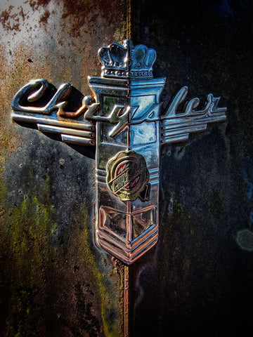 Chrysler White Modern Wood Framed Art Print with Double Matting by Lee, Rachel