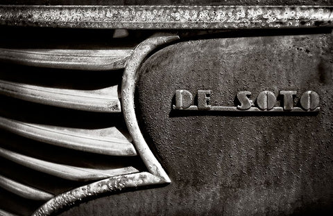 Desoto BW White Modern Wood Framed Art Print with Double Matting by Lee, Rachel