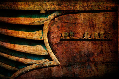 Desoto Old Effect Black Modern Wood Framed Art Print by Lee, Rachel
