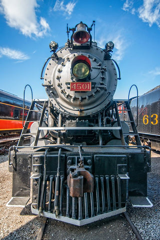 Train Detail 4 Black Modern Wood Framed Art Print by Lee, Rachel