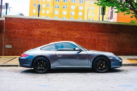 Crooked Porche Black Modern Wood Framed Art Print by Malone, Will