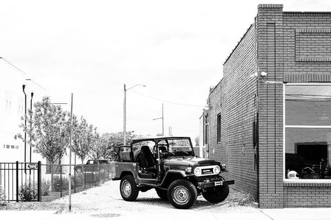 Land Cruiser Black Modern Wood Framed Art Print by Malone, Will