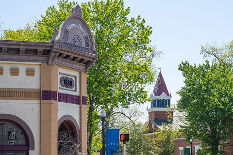 Towne House Black Modern Wood Framed Art Print by Malone, Will