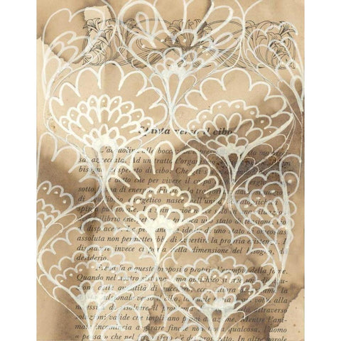 Artichoke Patterns IV Gold Ornate Wood Framed Art Print with Double Matting by Adkin, Arielle