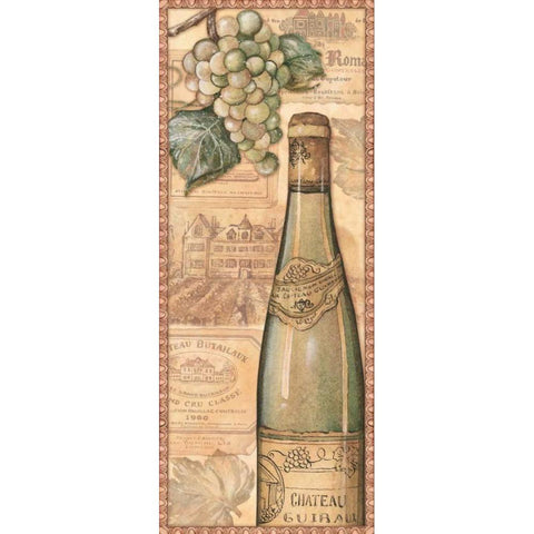 Vineyards - White White Modern Wood Framed Art Print by Audrey, Charlene