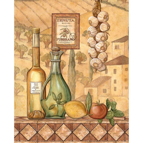 Flavors of Tuscany IV Black Modern Wood Framed Art Print with Double Matting by Audrey, Charlene