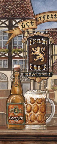 German Beer White Modern Wood Framed Art Print with Double Matting by Audrey, Charlene