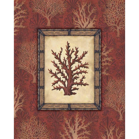 Red Coral II Black Modern Wood Framed Art Print by Audrey, Charlene