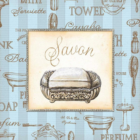 Bleu Beaute Feminine III White Modern Wood Framed Art Print by Audrey, Charlene