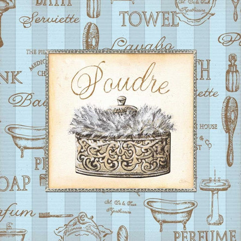 Bleu Beaute Feminine IV Gold Ornate Wood Framed Art Print with Double Matting by Audrey, Charlene