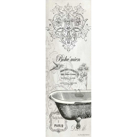 French Bath I Gold Ornate Wood Framed Art Print with Double Matting by Babbitt, Gwendolyn