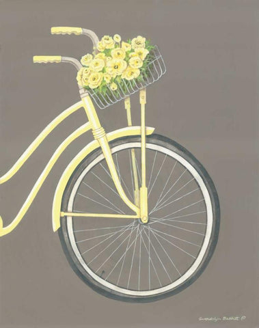 Bicycle II White Modern Wood Framed Art Print with Double Matting by Babbit, Gwendolyn