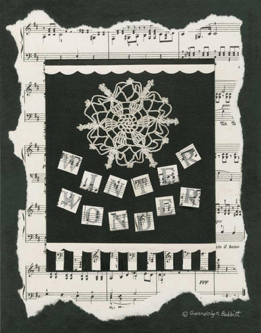 Winter Wonder Black Ornate Wood Framed Art Print with Double Matting by Babbitt, Gwendolyn