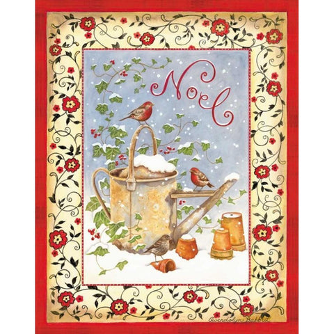 Noel Black Modern Wood Framed Art Print with Double Matting by Babbitt, Gwendolyn