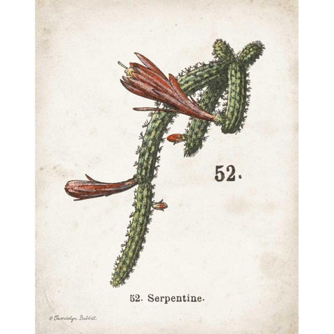 Cacti III Gold Ornate Wood Framed Art Print with Double Matting by Babbitt, Gwendolyn