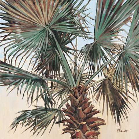 Solitary Palm Black Modern Wood Framed Art Print by Brent, Paul