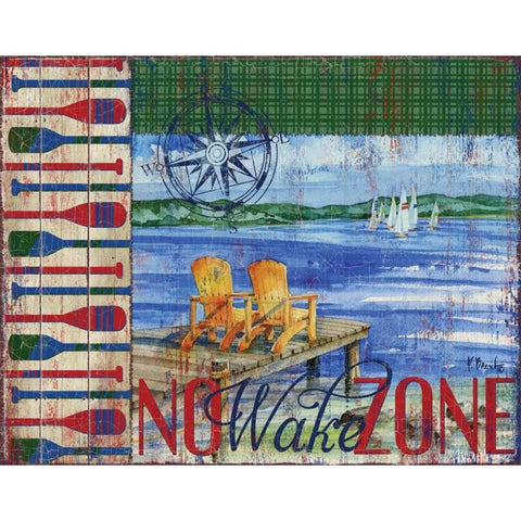Lake Time III White Modern Wood Framed Art Print by Brent, Paul