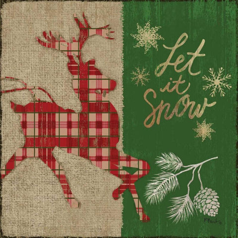 Tartan Holiday II White Modern Wood Framed Art Print by Brent, Paul