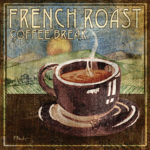 French Roast Black Modern Wood Framed Art Print by Brent, Paul