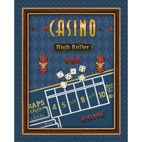 High Roller Gold Ornate Wood Framed Art Print with Double Matting by Brissonnet, Daphne