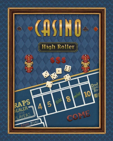 High Roller Black Ornate Wood Framed Art Print with Double Matting by Brissonnet, Daphne