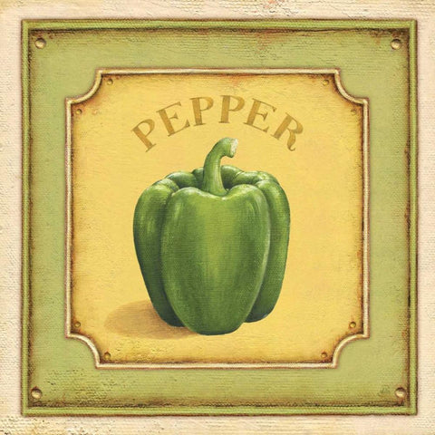 Pepper Gold Ornate Wood Framed Art Print with Double Matting by Brissonnet, Daphne