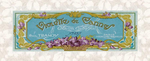 Violette de Cannes Black Ornate Wood Framed Art Print with Double Matting by Berman, Susan