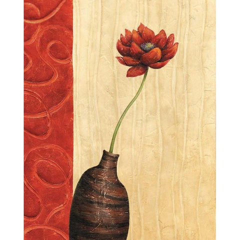 Rouge III Gold Ornate Wood Framed Art Print with Double Matting by Corbin, Delphine
