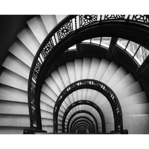 Rookery Stairwell White Modern Wood Framed Art Print by Christensen, Jim