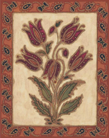 Global Flowers II Black Ornate Wood Framed Art Print with Double Matting by David, Elizabeth