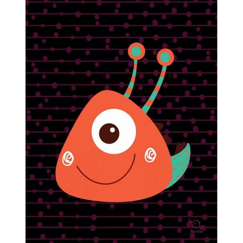 Slimy White Modern Wood Framed Art Print by Blue Fish