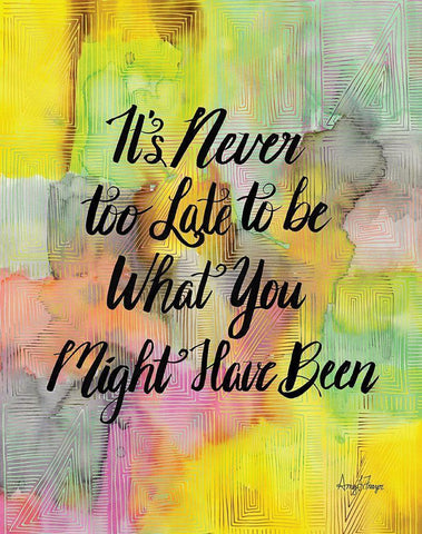 Never Too Late White Modern Wood Framed Art Print with Double Matting by Frazer, Amy
