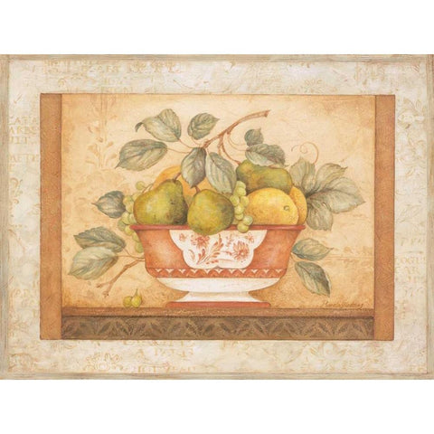 Frutta Alla Siena I White Modern Wood Framed Art Print by Gladding, Pamela