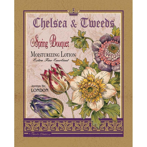 Spring Bouquet Gold Ornate Wood Framed Art Print with Double Matting by Gladding, Pamela