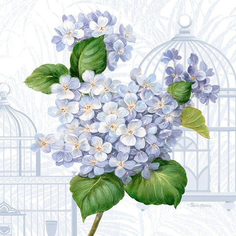 Hydrangea Cages I Gold Ornate Wood Framed Art Print with Double Matting by Gladding, Pamela