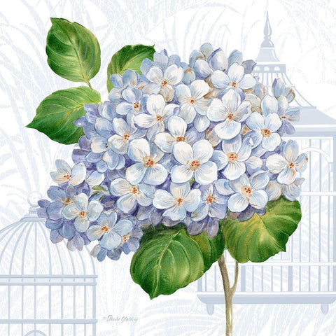 Hydrangea Cages II Gold Ornate Wood Framed Art Print with Double Matting by Gladding, Pamela