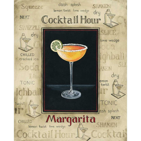 Margarita Black Modern Wood Framed Art Print with Double Matting by Gorham, Gregory