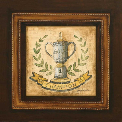 Golf Champion White Modern Wood Framed Art Print with Double Matting by Gorham, Gregory