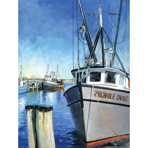 Probably Cause Black Modern Wood Framed Art Print with Double Matting by Gorham, Gregory