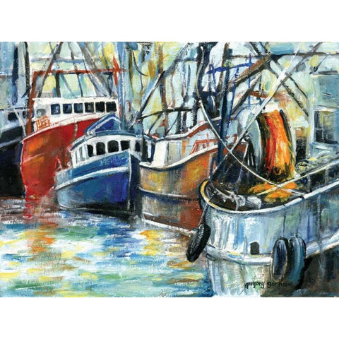 Fleet Motif I Black Modern Wood Framed Art Print by Gorham, Gregory