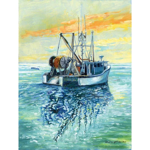 Sun Rise Black Modern Wood Framed Art Print with Double Matting by Gorham, Gregory